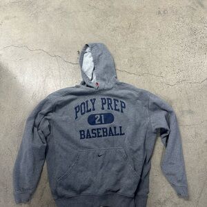 Nike Gray Men's Sweater with Poly Prep Design